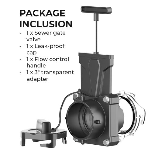 RV Sewer Gate Valve with Shut Off Valve and Leak-proof Cap