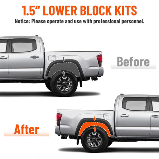 Universal Leaf Spring Lowering Block Kits