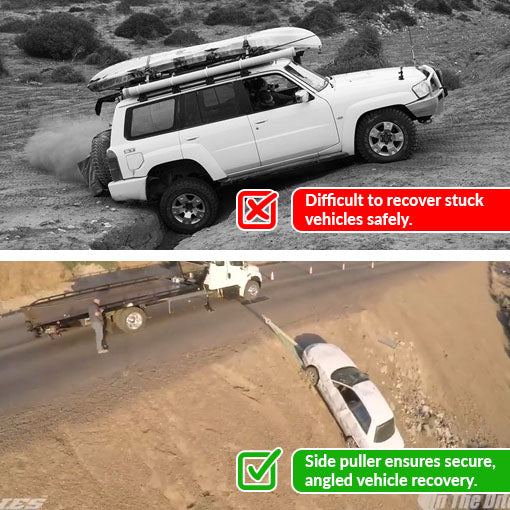 Side Puller Recovery Tool for Flatbed Towing