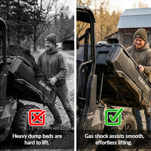 UTV Dump Box Bed Shock Lift Support