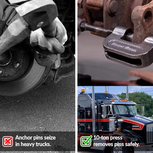 10-Ton Brake Anchor Pin & Bushing Press (for Class 6-8 Trucks)