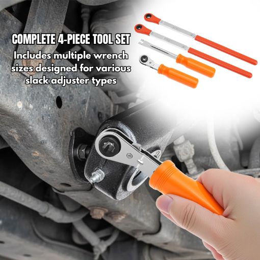 4-Piece Slack Adjusting Tool and Wrench Kit