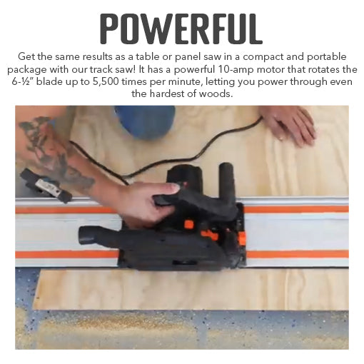 6.5” Sidewinder Plunge Cut Circular Track Saw