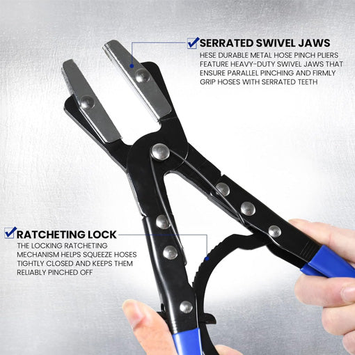 Automatic Locking Ratcheting Hose Pinch Off Pliers Set