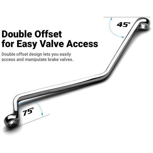 Angled Double-Box End Brake Bleeder Wrench Set