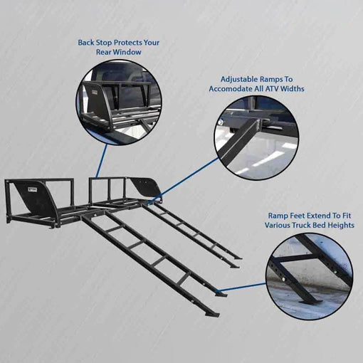 Ramps Raised ATV/UTV Truck Bed Rack