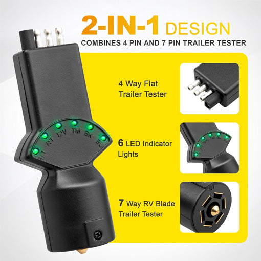 Quick 7 Pin & 4 Pin Circuit Tester Adapter