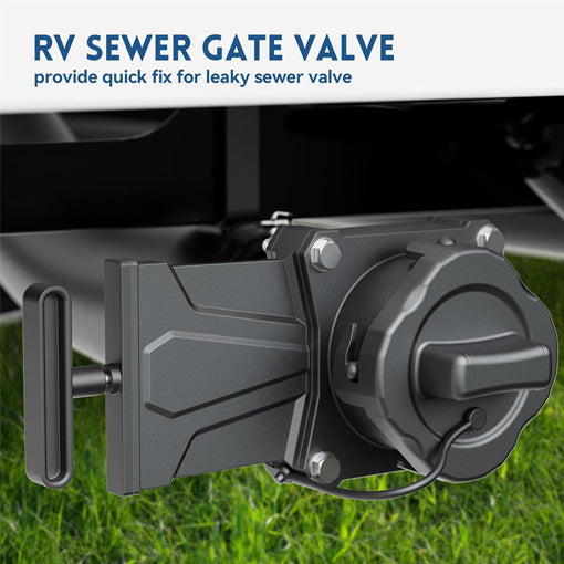 RV Sewer Gate Valve with Shut Off Valve and Leak-proof Cap