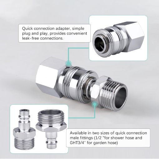 Metal RV Exterior Quick Connector Hose Fitting Adapters