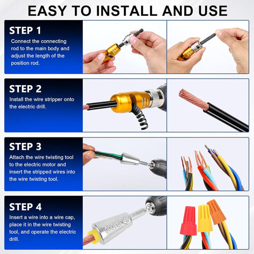 Drill Wire Stripping and Twisting Tool