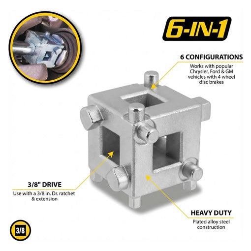 Ratchet Brake Caliper Press & Disc Brake Piston Tool Kit