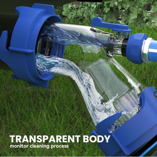 45-Degree RV Clear Tank Rinser with Backflow Preventer