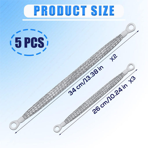 Universal Flat Braided Copper Ground Straps
