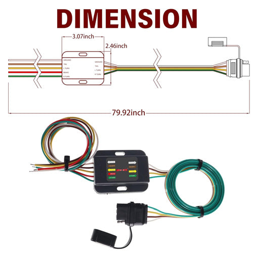 3-Way to 2-Way Trailer Tail Light Converter
