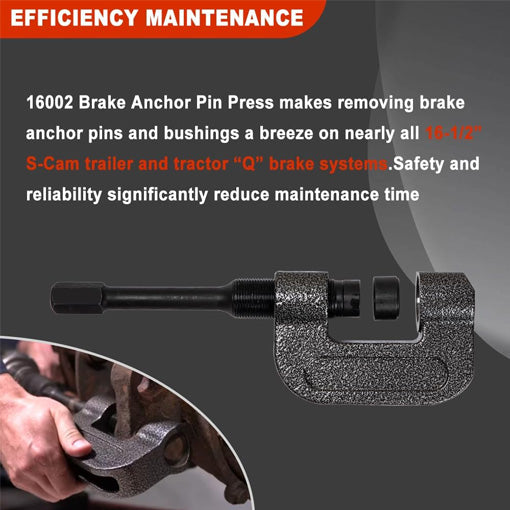 10-Ton Brake Anchor Pin & Bushing Press (for Class 6-8 Trucks)