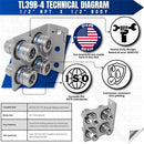 Hydraulic Quick Release Couplers with Bracket