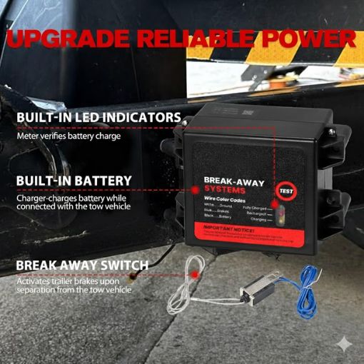 LED Test Trailer Brakes Breakaway Kit