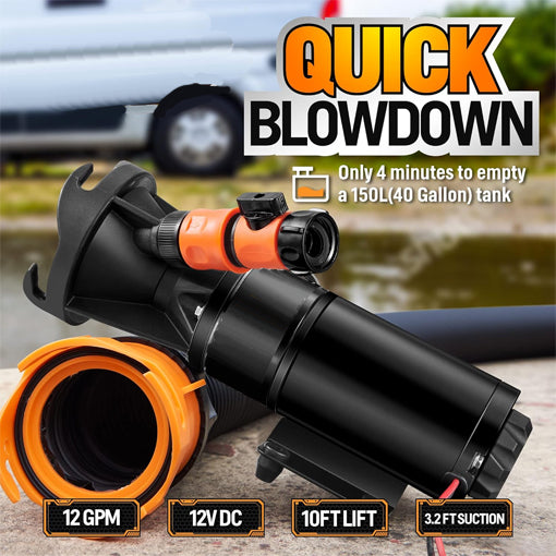 RV Portable Macerator Waste Pump