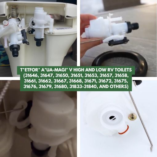 RV Toilet Water Valve Replacement Kit