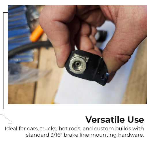 Bolt-on Mounting Hole 3/16" Brake Line Tabs