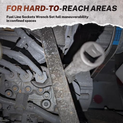 Long Flex Head Crows Foot Line Wrench Set