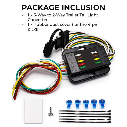 3-Way to 2-Way Trailer Tail Light Converter
