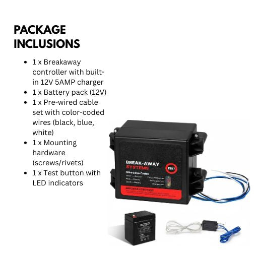 LED Test Trailer Brakes Breakaway Kit