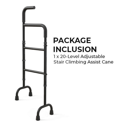 20-Level Adjustable Stair Climbing Assist Cane