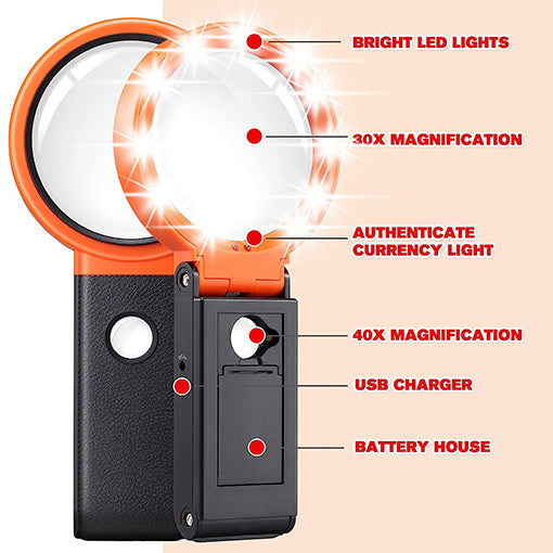 LED Magnifying Glass & Stand