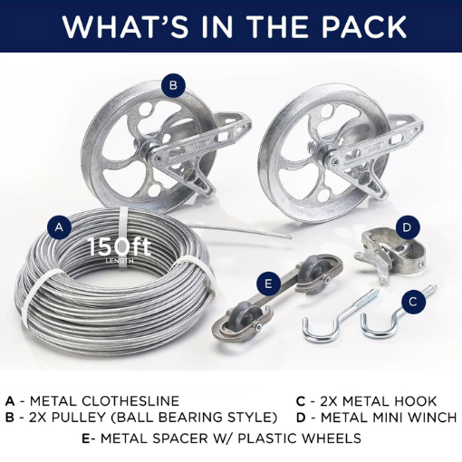 Heavy Duty Clothesline Kit