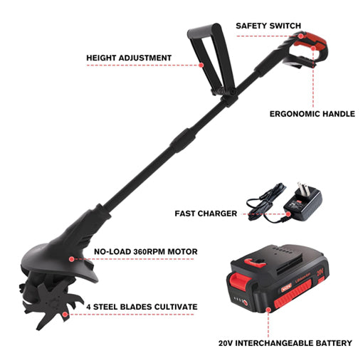 Cordless Tiller Cultivator