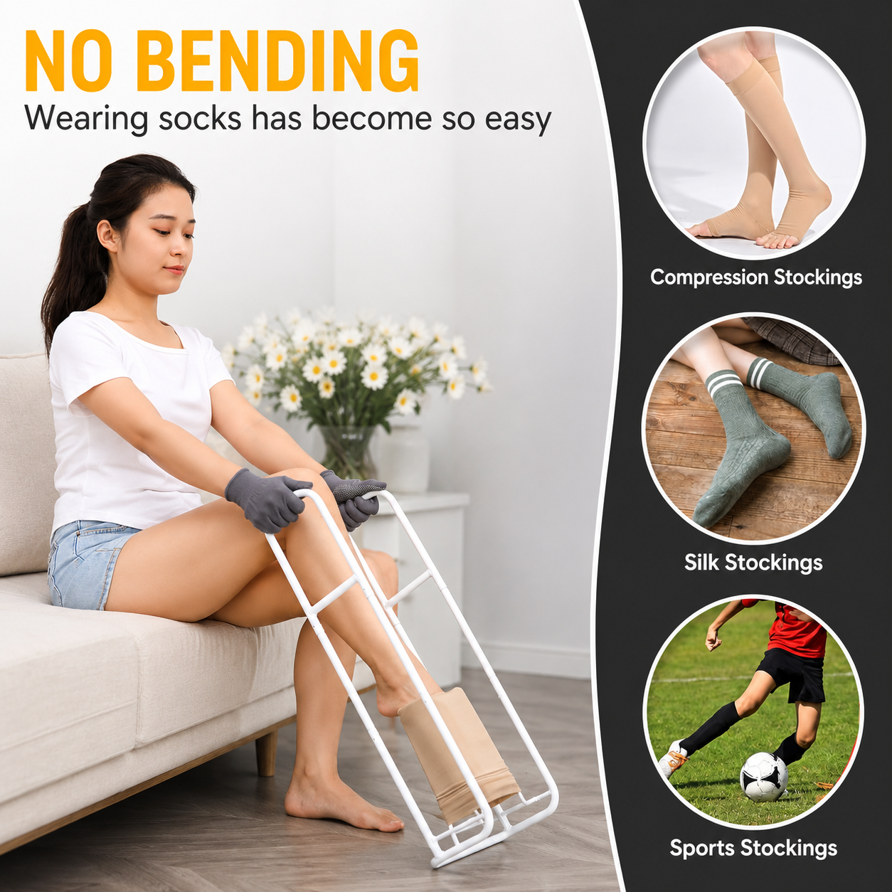 Extra-Large Compression Sock Aid Device