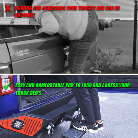 Wide Aluminum Towing Hitch Steps