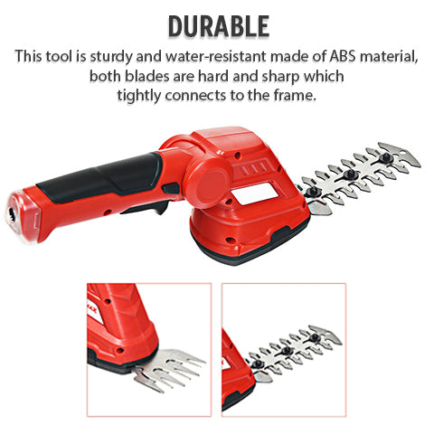 Durable Feature of 2-in-1 Cordless Grass Cutter & Hedge Trimmer