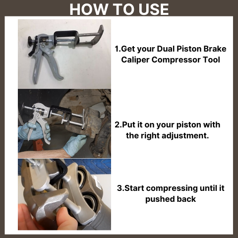 Dual Piston Brake Caliper Compressor