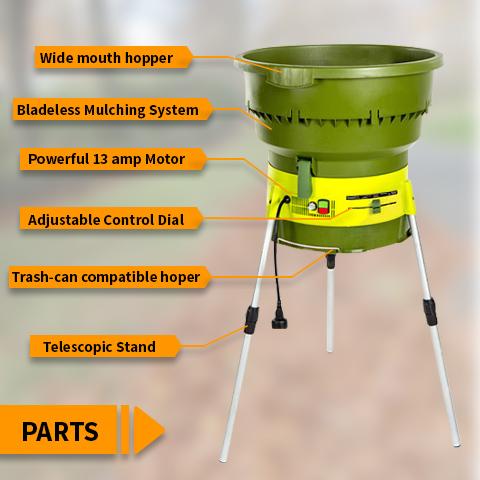 SJD616 Electric Mulcher and Leaf Shredder