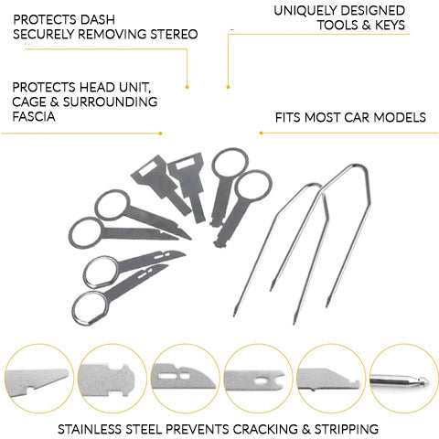 38 Pcs Radio Removal Key Set