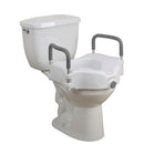 2-in-1 Raised Toilet Seat with Removable Padded Arms