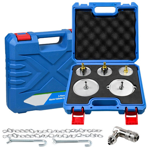 5-Piece Brake Bleeder Master Cylinder Adapter Set