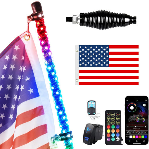 UTV Quick Release LED Whip Light Kit