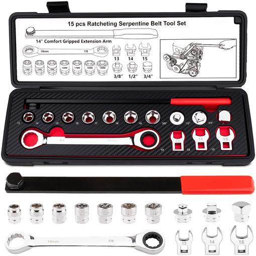Ratcheting Serpentine Belt Tool Set