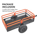 ATV UTV Trailer Tow Behind Dump Cart