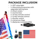 UTV Quick Release LED Whip Light Kit