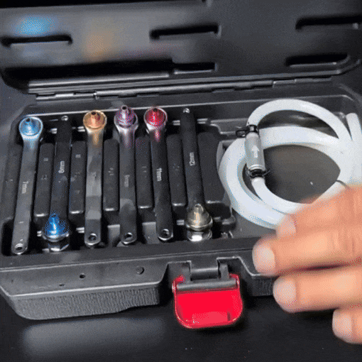 Brake Bleeding Wrench Set with Non-Return Check Valve