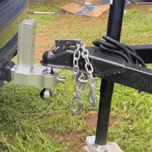 Adjustable Aluminum Drop/Rise Tow Hitch with Dual Ball
