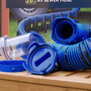 Hassle-free RV Sewer Hose 20FT with Wye Adapter Complete Kit