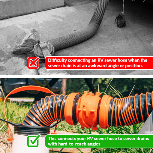 3-in-1 RV Sewer Hose Adapter & Drain Seal