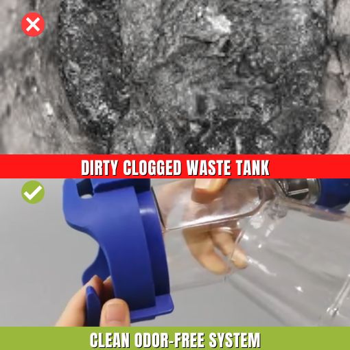 45-Degree RV Tank Rinser with Backflow Preventer