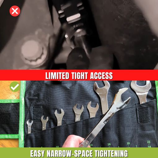 8-Piece Super-Thin Open End Wrench Set