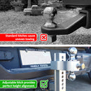 Adjustable Aluminum Drop/Rise Tow Hitch with Dual Ball